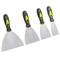 Stiff Steel Multifunctional Paint Scraper With Soft Grip Handle For Drywall Finishing,Plaster Scraping,Decals,And Wallpaper